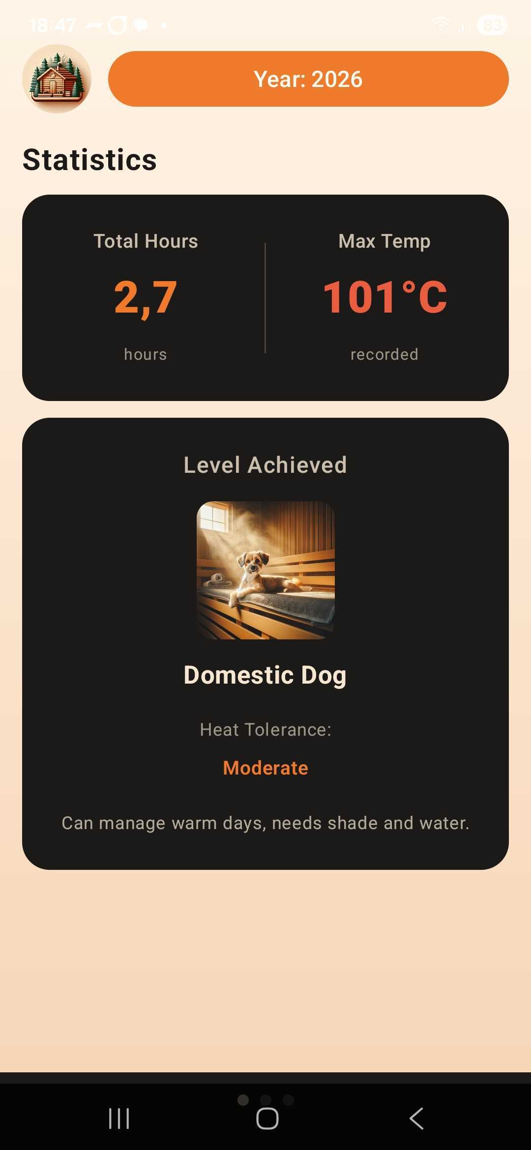 Sauna Stats screenshot 1