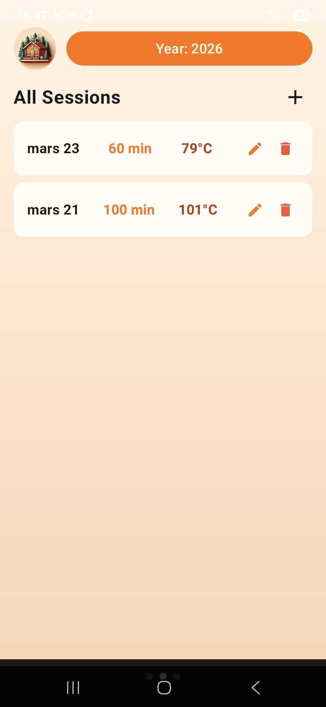 Sauna Stats screenshot 2